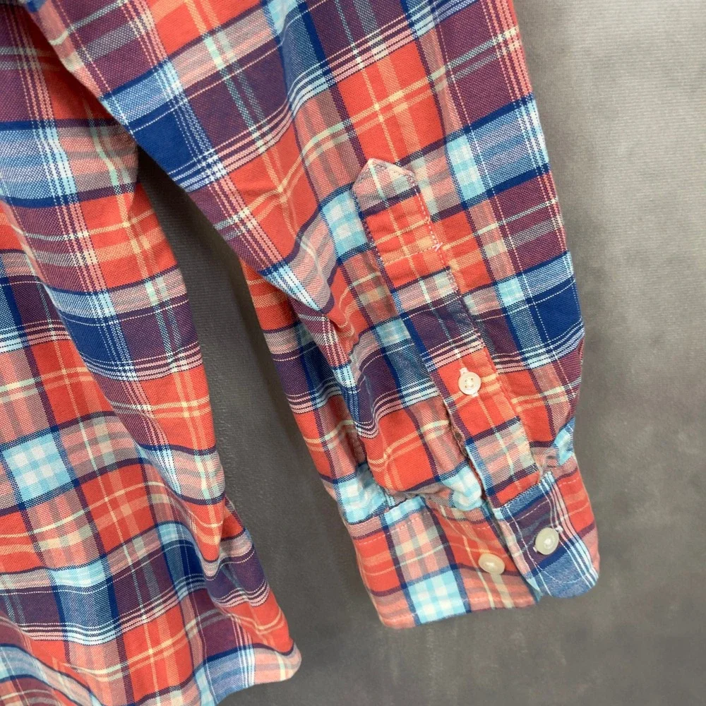 Saddlebred Vintage Oxford Shirt Mens XL Plaid Button Down‎ Preppy Americana